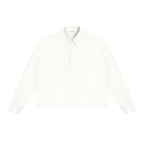 Boxy Long Sleeve Shirt / WHITE