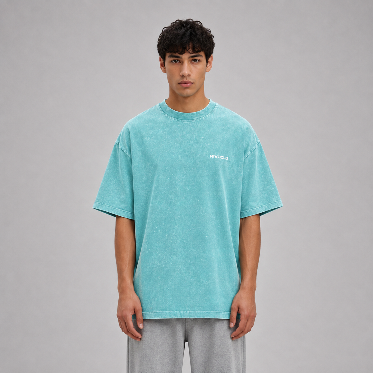 Heavyweight Snow Washed T-Shirt / BLUE