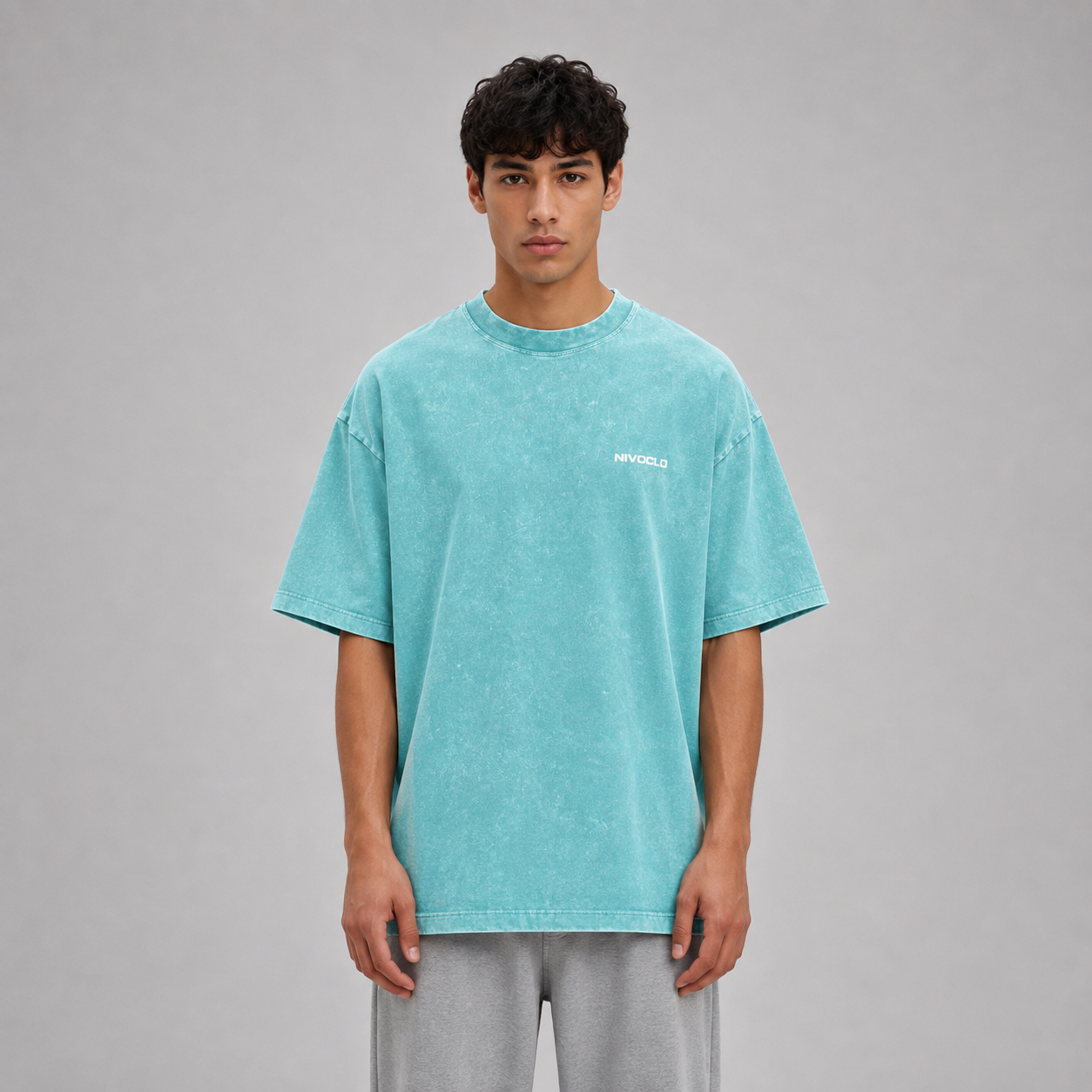 Heavyweight Snow Washed T-Shirt / BLUE