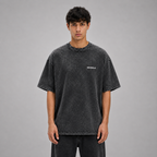 Heavyweight Snow Washed T-Shirt / BLACK