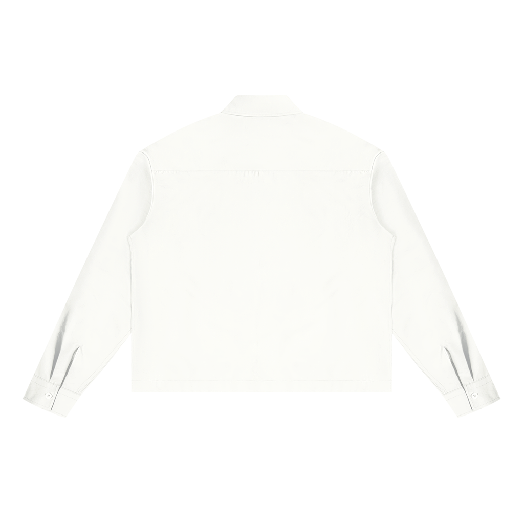 Boxy Long Sleeve Shirt / WHITE