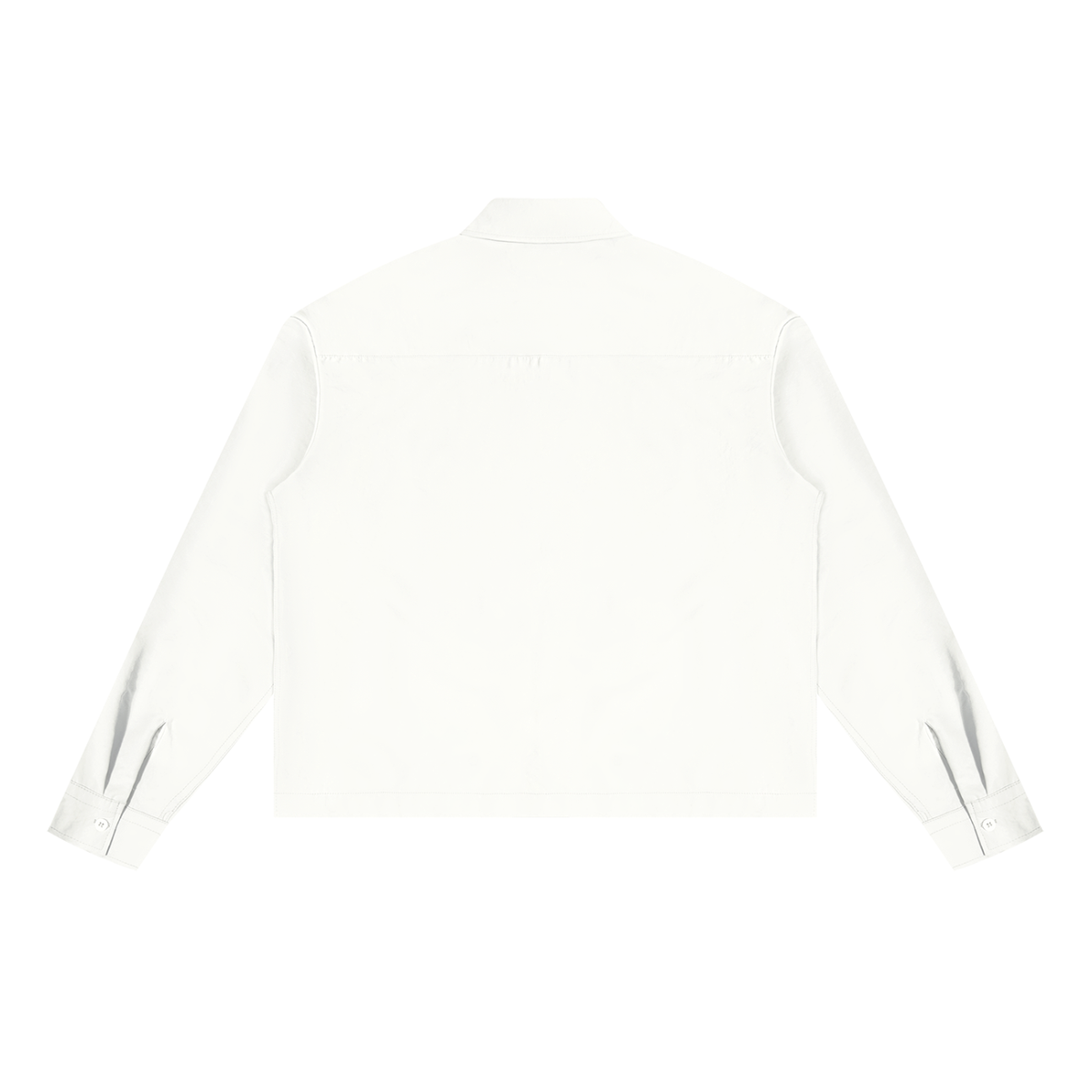 Boxy Long Sleeve Shirt / WHITE