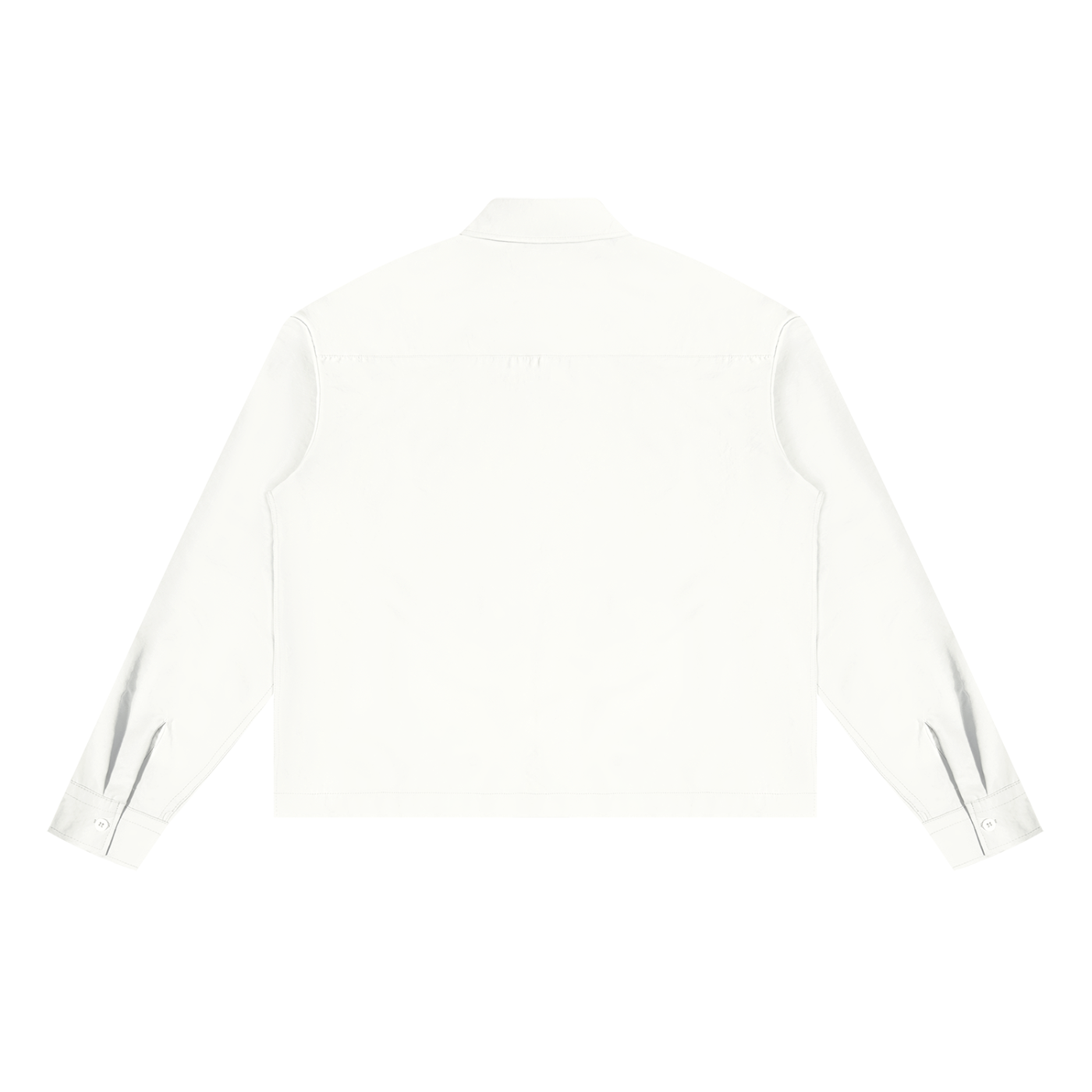 Boxy Long Sleeve Shirt / WHITE