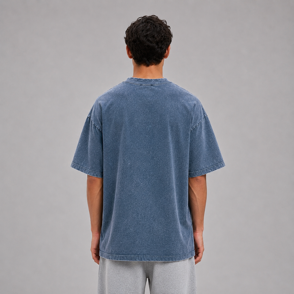 Heavyweight Snow Washed T-Shirt / NAVY BLUE