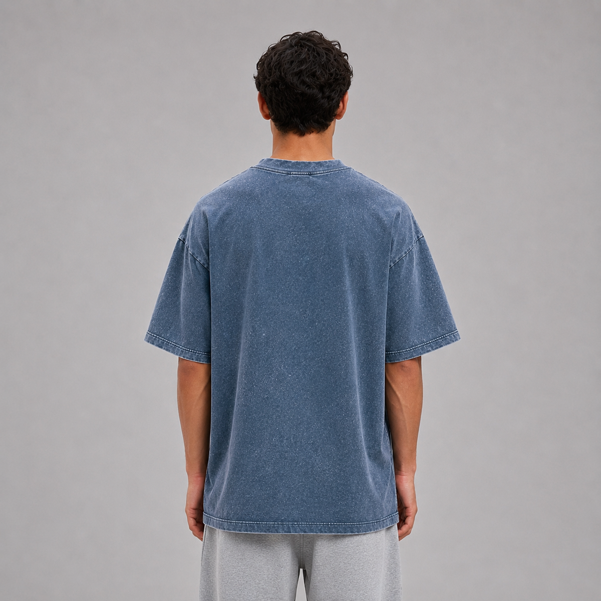 Heavyweight Snow Washed T-Shirt / NAVY BLUE
