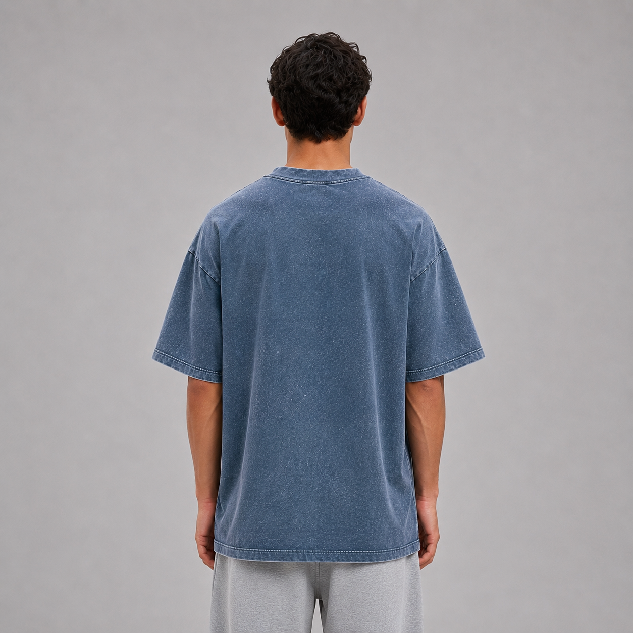 Heavyweight Snow Washed T-Shirt / NAVY BLUE