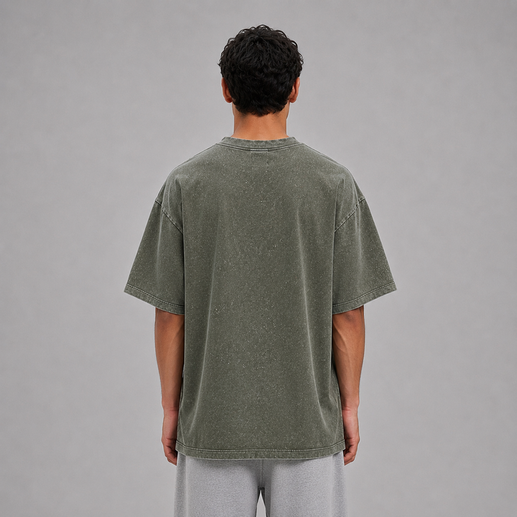 Heavyweight Snow Washed T-Shirt / GREEN