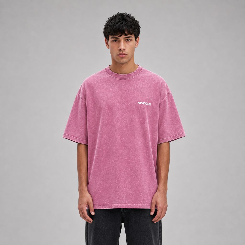 Heavyweight Snow Washed T-Shirt / PINK