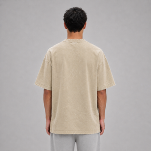 Heavyweight Snow Washed T-Shirt / BEIGE
