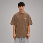 Heavyweight Snow Washed T-Shirt / BROWN