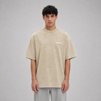 Heavyweight Snow Washed T-Shirt / BEIGE
