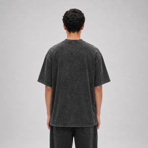 Heavyweight Snow Washed T-Shirt / BLACK
