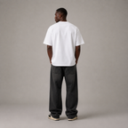 NIVÓ®oversize T-Shirt mit Signatur / WHITE