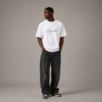NIVÓ®oversize T-Shirt mit Signatur / WHITE