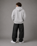 NIVÓ®oversize Hoodie mit Signatur / GREY