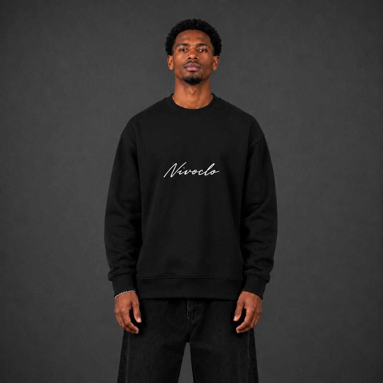 NIVOCLO® LONGSLEEVE mit Signatur / BLACK