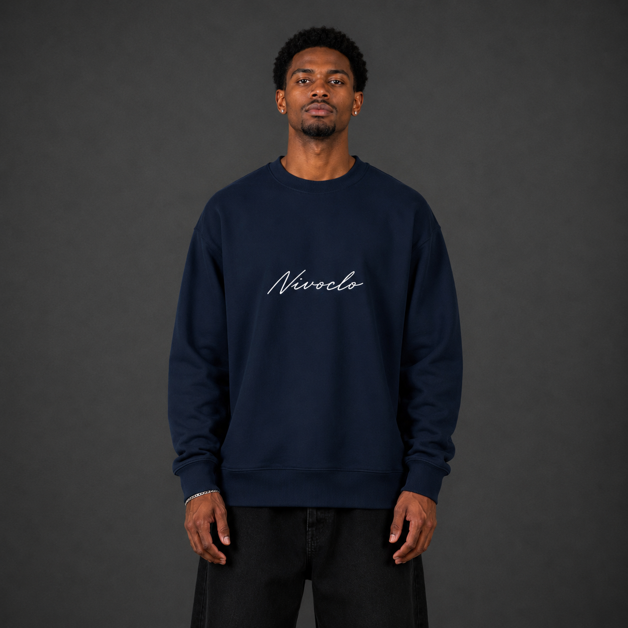 NIVOCLO® LONGSLEEVE mit Signatur / NAVY