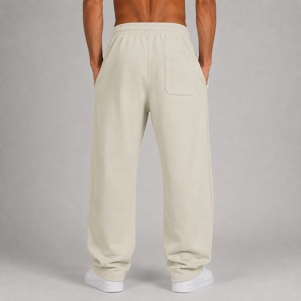 Heavyweight Fleece Straight Leg Pants / BEIGE