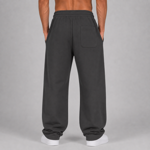 Heavyweight Fleece Straight Leg Pants / DARK GREY