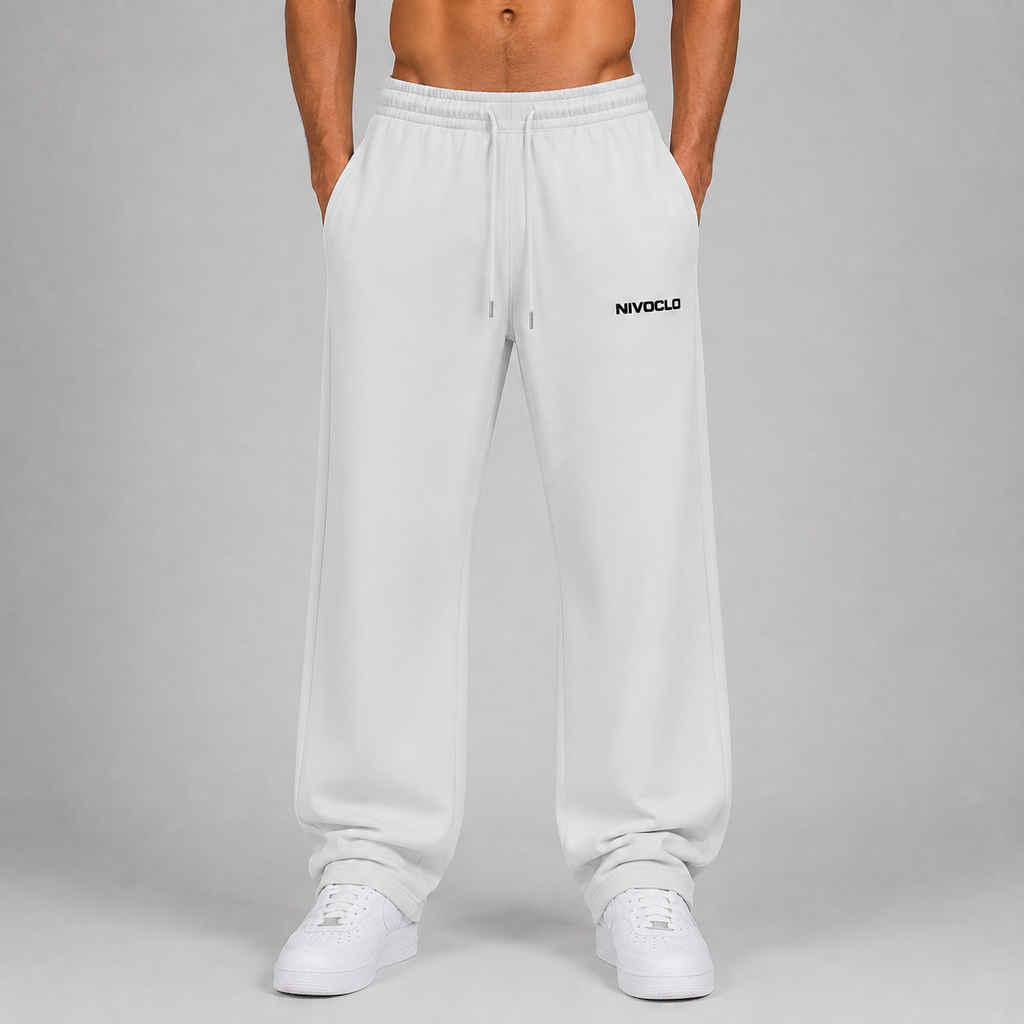 Heavyweight Fleece Straight Leg Pants / WHITE