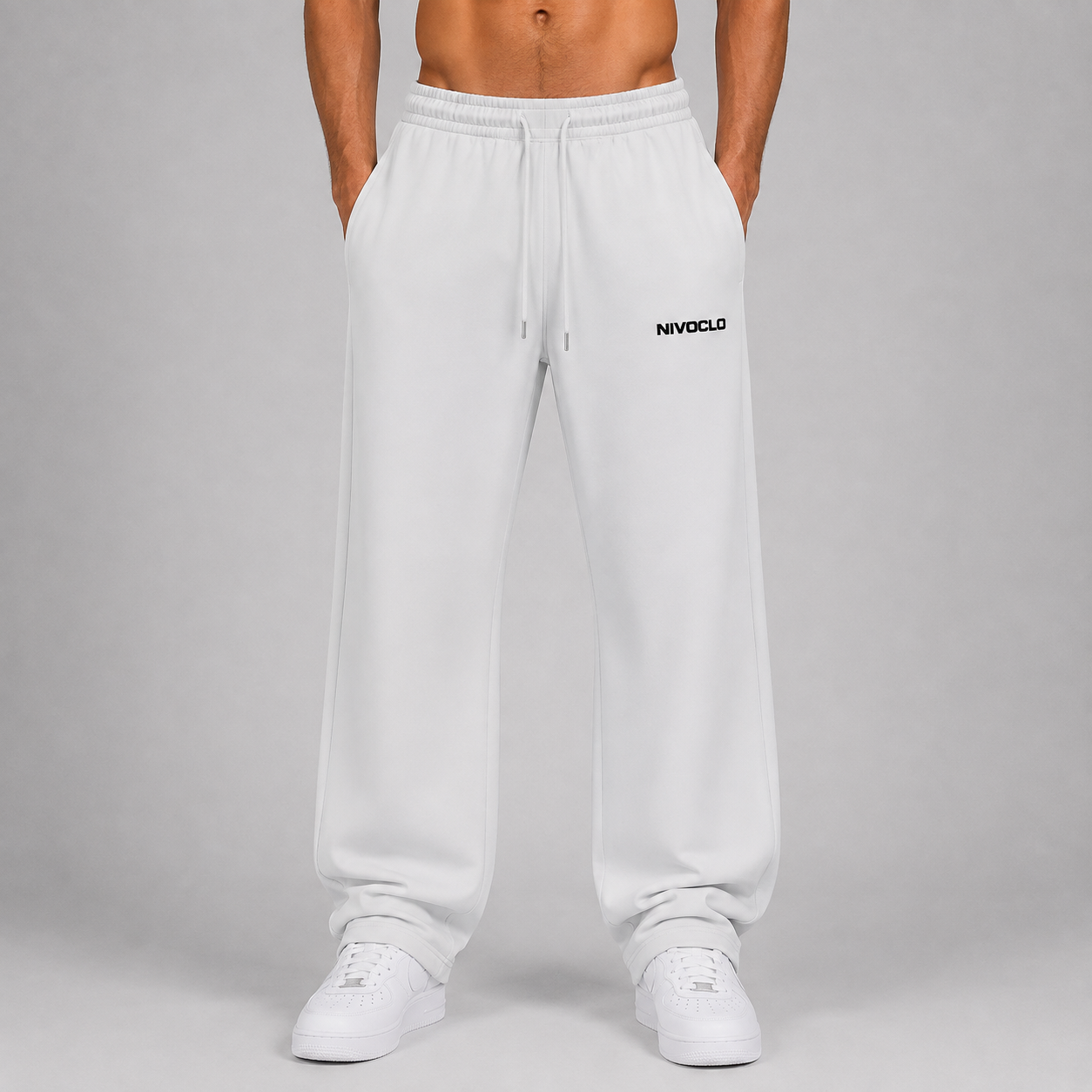 Heavyweight Fleece Straight Leg Pants / WHITE