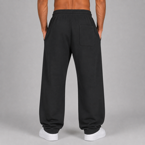 Heavyweight Fleece Straight Leg Pants / BLACK