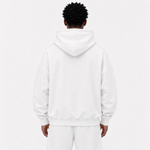 Oversize Heavyweight Fleece Hoodie / WHITE
