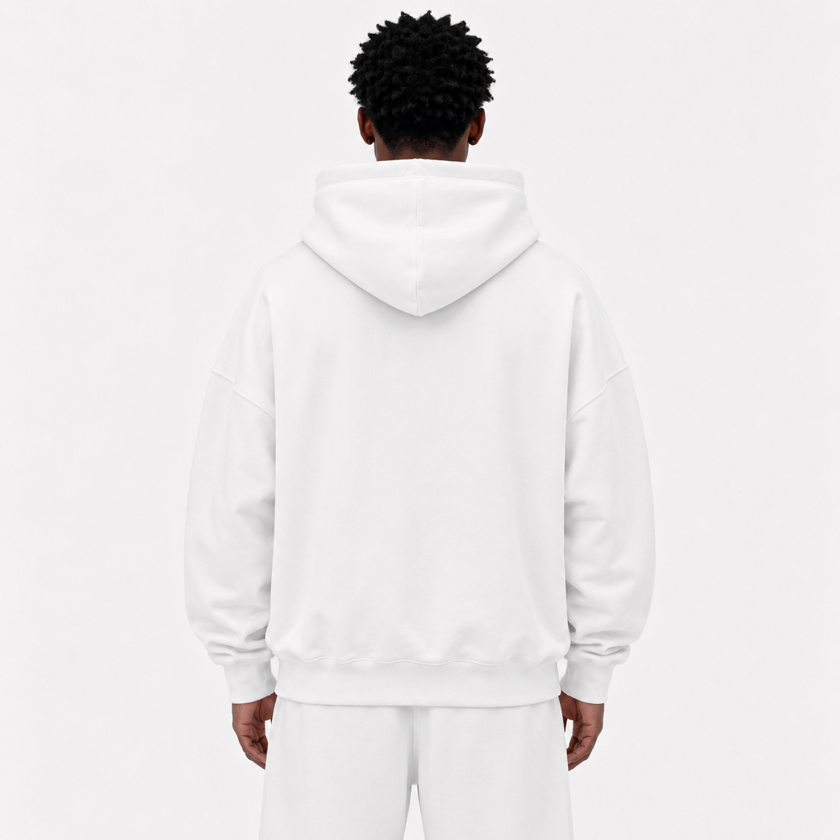 Oversize Heavyweight Fleece Hoodie / WHITE