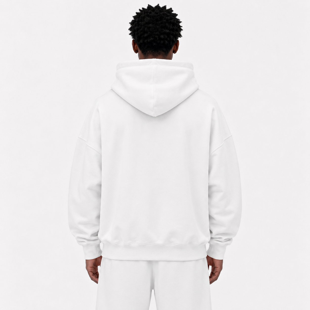 Oversize Heavyweight Fleece Hoodie / WHITE