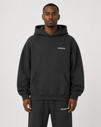 Oversize Heavyweight Fleece Hoodie / DARK GREY