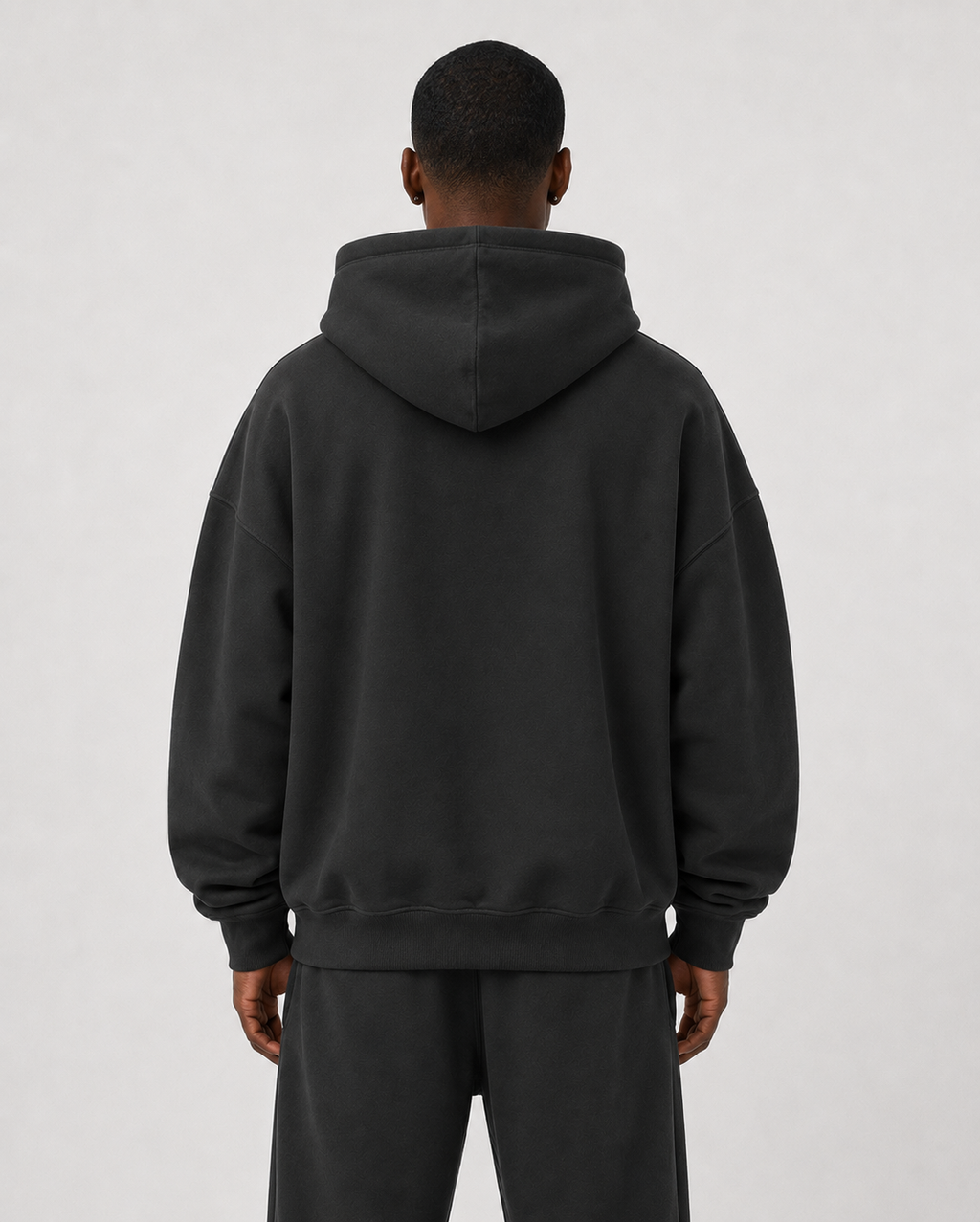 Oversize Heavyweight Fleece Hoodie / DARK GREY