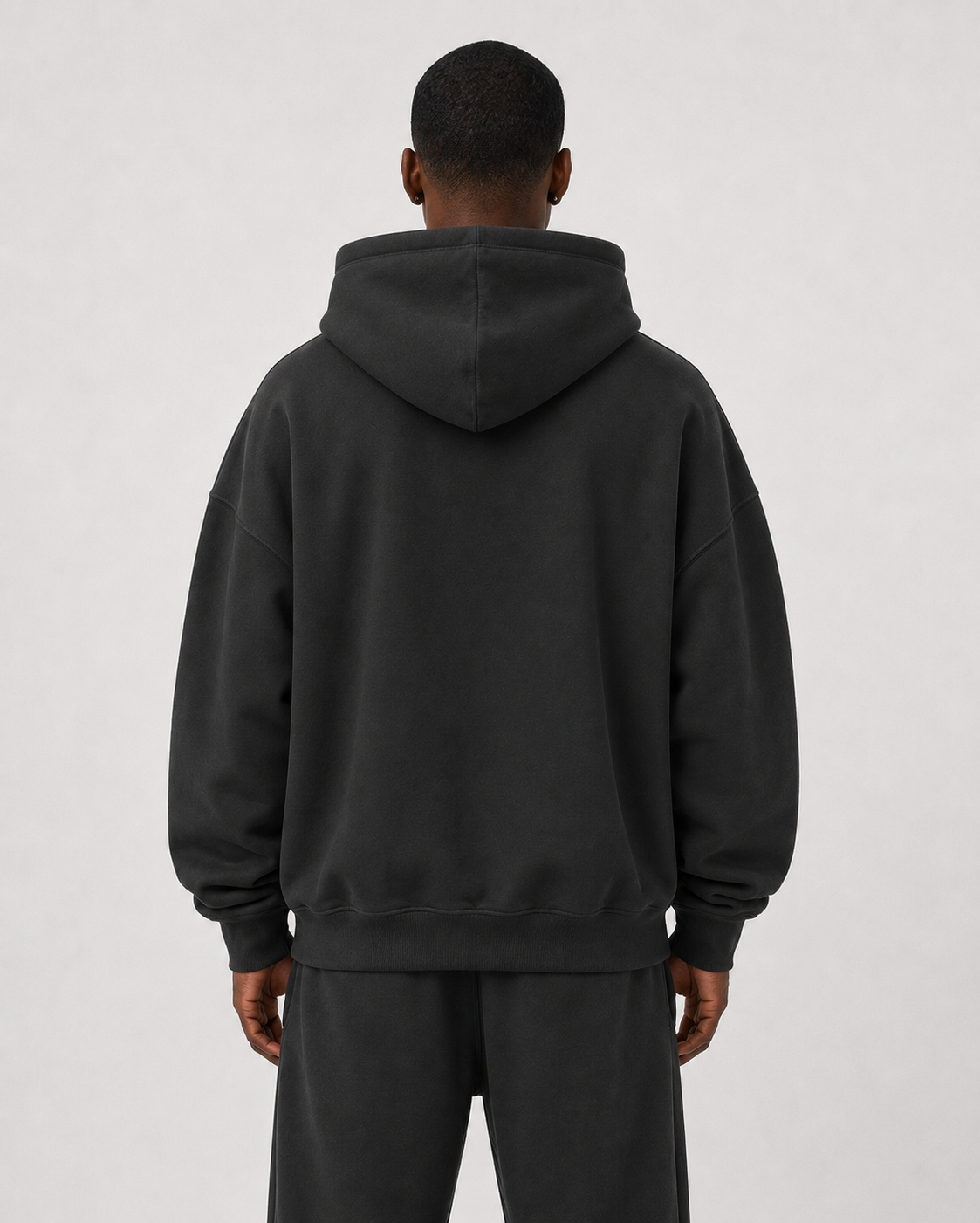 Oversize Heavyweight Fleece Hoodie / DARK GREY