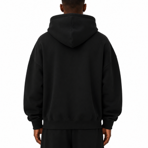 Oversize Heavyweight Fleece Hoodie / BLACK