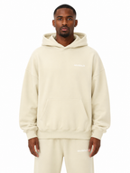 Oversize Heavyweight Fleece Hoodie / BEIGE