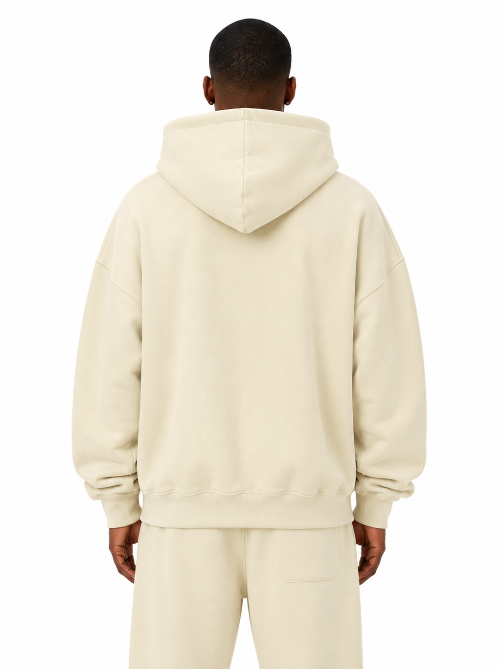 Oversize Heavyweight Fleece Hoodie / BEIGE