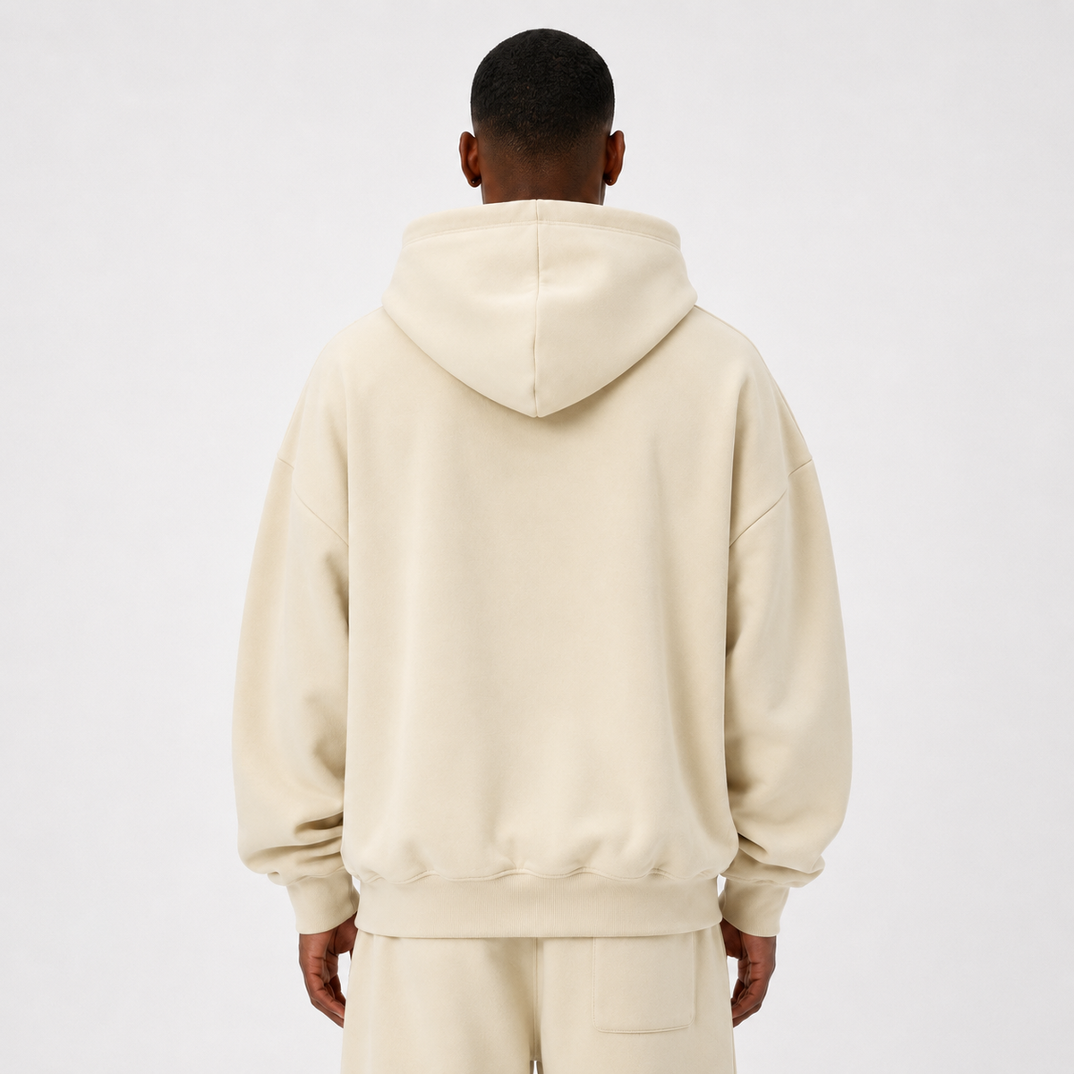 Heavyweight Hidden Pocket Fleece Hoodie / BEIGE