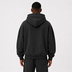 Heavyweight Hidden Pocket Fleece Hoodie / BLACK