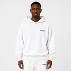 Heavyweight Hidden Pocket Fleece Hoodie / WHITE