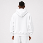 Heavyweight Hidden Pocket Fleece Hoodie / WHITE