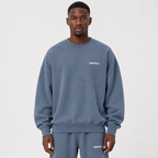 Boxy Vintage Washed Sweatshirt / BLUE