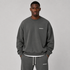 Heavyweight Fleeced Sweatshirt / DARK GREY