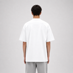 Mock-Neck Cotton T-Shirt / WHITE