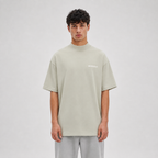 Mock-Neck Cotton T-Shirt / LIMETTE GREEN