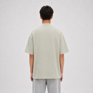 Mock-Neck Cotton T-Shirt / LIMETTE GREEN
