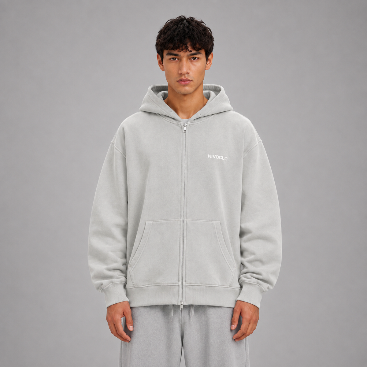 Vintage Boxy Zipper / GREY