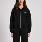 Fleece Boxy Zipper / BLACK