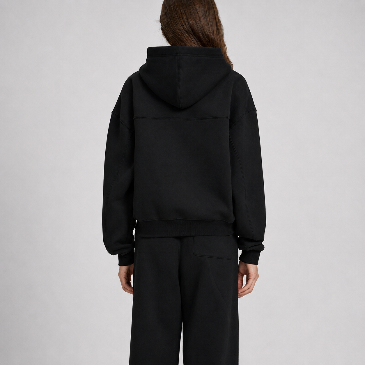 Fleece Boxy Zipper / BLACK