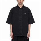 Vintage Wash Drop Shoulder Lyocell Shirt
