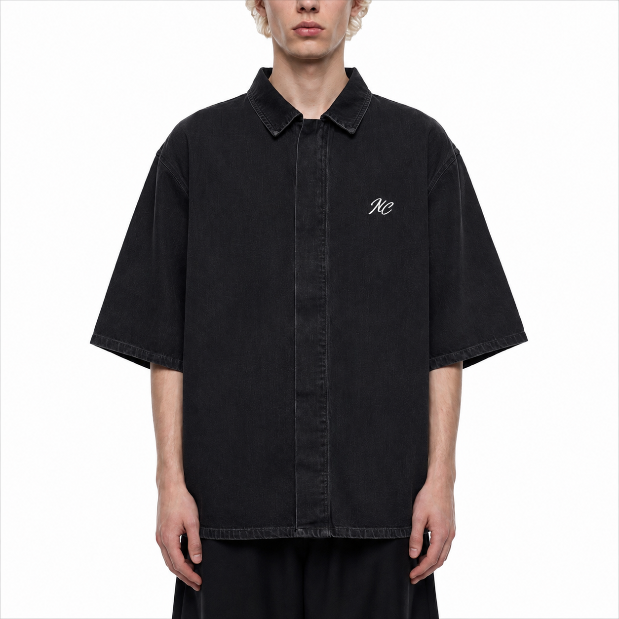Vintage Wash Drop Shoulder Lyocell Shirt