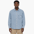 Vintage Wash Denim Shirt / BLUE
